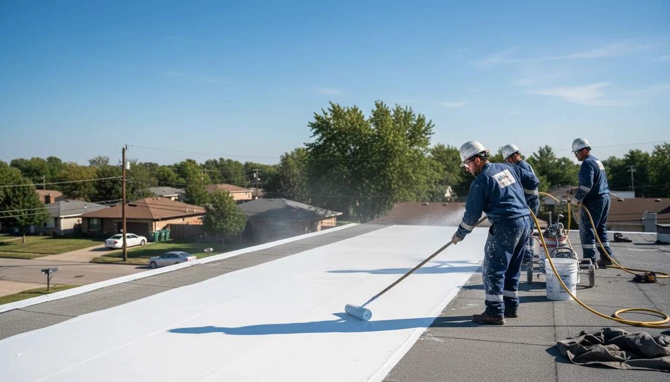 Commercial roof coating in Meyersville, TX near me
